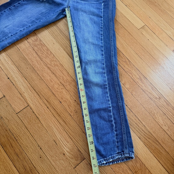 J.Crew Vantage Two-Tone Side-Panel Straight Jeans J7283 Size 25 - Picture 5 of 9